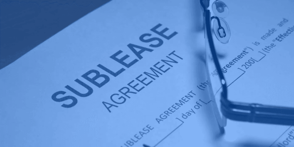 Sublease agreement contract template with tenant and subtenant details