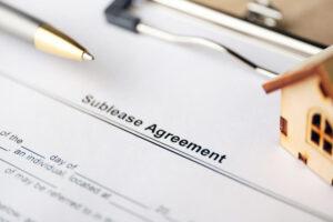 Sample sublease agreement form for apartment rental
